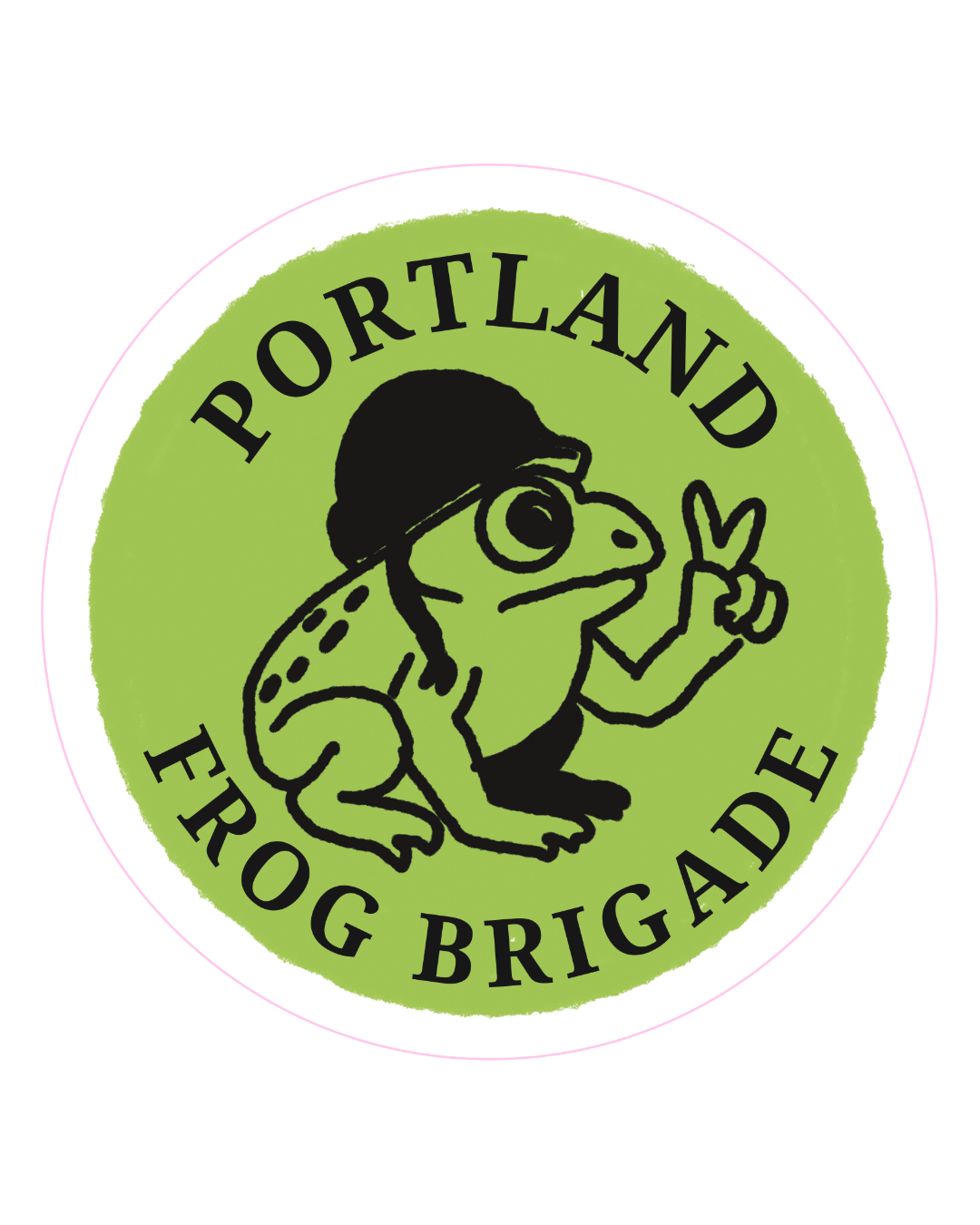 Portland Frog Brigade Charity Sticker