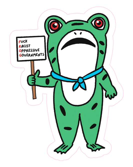 FROG Protest Charity Sticker