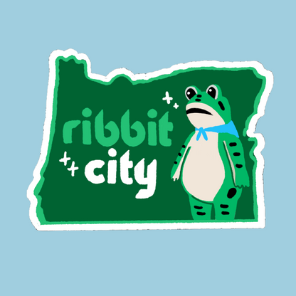 Ribbit City Charity Sticker