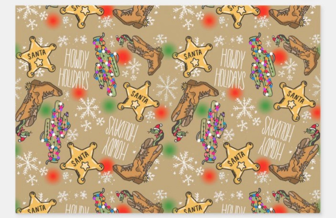 Cowboy Wrapping Paper