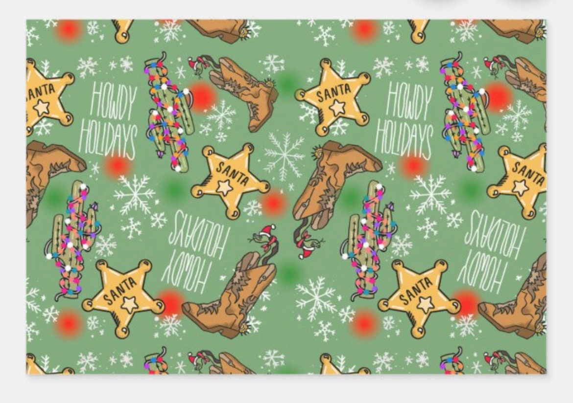 Cowboy Wrapping Paper
